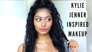 KYLIE JENNER Inspired EVERYDAY Makeup Tutorial  Lips Dupe  Lavish Krish [upl. by Notla79]