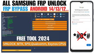 All Samsung FRP Bypass 2024 Samsung Google Lock Remove Android 141312  FREE Tool 2024 [upl. by Ferna]