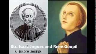 Saint of the Day  October 19  Sts Isaac Jogues and Rene Goupil [upl. by Sahc]