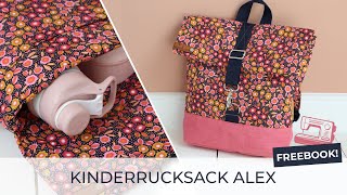 KINDERRUCKSACK nähen ♥ Freebook ALEX [upl. by Oiliduab]