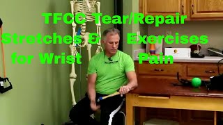 TFCC TearRepair Stretches amp Exercises Triangular Fibrocartilage Complex Wrist Pain [upl. by Hanikas]