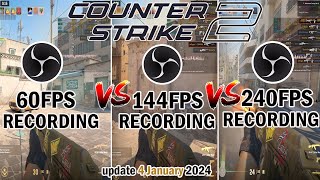 CS2 60FPS vs 144FPS vs 240FPS OBS Recording Performance Comparison on DMatch [upl. by Schober]