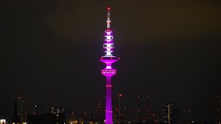 Lightshow am Hamburger Fernsehturm zu Silvester 20202021 Teil 1 [upl. by Otho616]