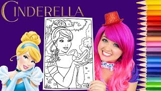 Coloring Cinderella Disney Princess Coloring Book Page Prismacolor Colored Pencil  KiMMi THE CLOWN [upl. by Ielak576]