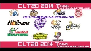 Champions League T20 2014 all Team Player List  CLT 2014 [upl. by Kushner]