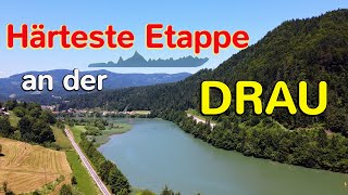 Härteste Etappe an der Drau  Alpenradreise 2023 03 [upl. by Moritz]