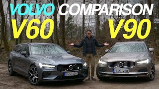 Volvo V90 vs Volvo V60 comparison review  which is the best Volvo estate [upl. by Bertila]