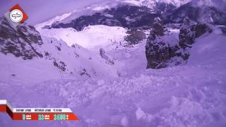 Meribel Grand Couloir Black off the edge [upl. by Drucy]