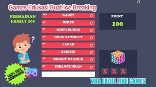 Games Family 100 VBA Excel Cocok Buat Ice Breaking [upl. by Lihkin]