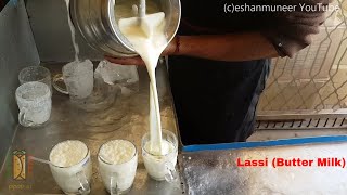 Gujranwala Lassi Butter Milk  Breakfast at Ghani Restaurant  Gujranwala Street Food [upl. by Aara]