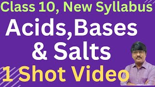 AcidsBases ampSalts 1 Shot Video Class 10 New Syllabus 2024physicsconceptsbyalisir [upl. by Nueovas]