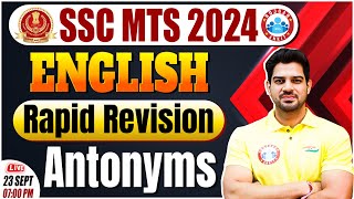 SSC MTS English Rapid Revision  Antonyms for SSC MTS 2024  By Sanjeev Thakur Sir [upl. by Heim]