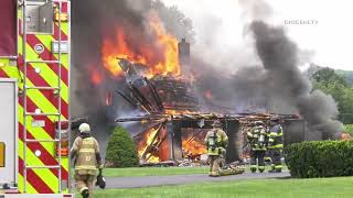 UPPER SAUCON TWP FULLY INVOLVED DWELLING FIRE [upl. by Garnet567]