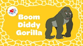 Boom Diddy Gorilla Lyrics  Gorilla Song 🦍  Kids Animal Songs with Lyrics [upl. by Werra]