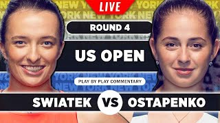 SWIATEK vs OSTAPENKO • US Open 2023 R4 • LIVE Tennis PlaybyPlay Stream [upl. by Havelock]