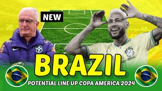 Brazil Potential Line up for Copa America 2024  Without Neymar  Endrick Vinicius Jr Rodrygo [upl. by Anesuza]