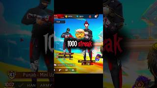 1000 STREAK PLAYER SHOCKED💀 SUDIP SARKAR ROCKED😈totalgaming freefire sudipsarkar [upl. by Cirillo]