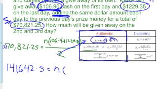 11 4 A Arithmetic and Geometric Sequences and Series Word Problems [upl. by Tomas]