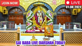 🔴Sai Baba Live Darshan Today 01 August 2024  Thursday Live From Shirdi  Saibaba Shirdilive ©️SSST [upl. by Allwein]