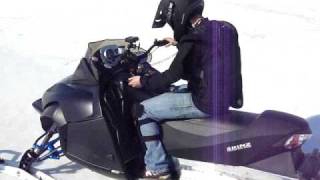 Turbo Diesel Snowmobile start up [upl. by Draner]