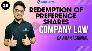 25 REDEMPTION OF PREFERENCE SHARES  COMPANY LAW  BCOM [upl. by Yendyc]