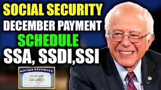 Social Security Payment Schedule for December 2023  SSA SSDI SSI [upl. by Akram280]