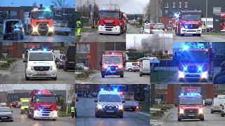 Primeur Verschillende hulpdiensten met spoed naar een brand industrie in Temse [upl. by Sainana100]