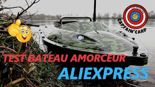 TEST du bateau amorceur ALIEXPRESSpêche de la carpe [upl. by Artus]