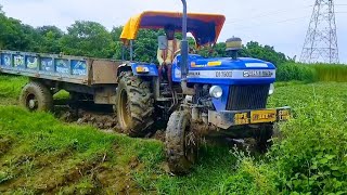 Sonalika Di 750 Load Trolley  750 Modified Tractor  Tractors Trolley  Tractor Video  JM Bangl [upl. by Booze]