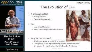 CppCon 2016 Bjarne Stroustrup quotThe Evolution of C Past Present and Futurequot [upl. by Shaff679]