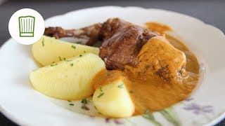 Kaninchenbraten Wedauer Art  Chefkochde [upl. by Ahkos391]