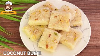 Coconut Burfi Recipe  Nariyal ki Burfi  Soft Burfi  Easy Coconut Burfi Recipe by Delight Cooking [upl. by Ayn353]