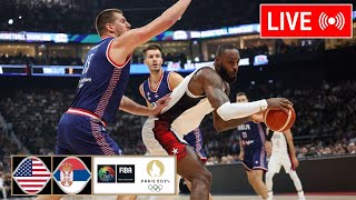 LIVE USA vs SERBIA  Mens Basketball SEMIFINALS  Paris Olympics 2024  August 8 2024  2K [upl. by Medarda434]