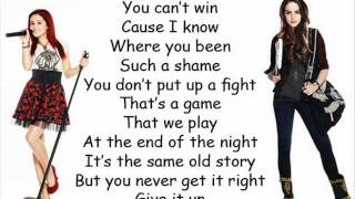 victorious give it up lyrics [upl. by Annoved319]