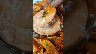 Crispy Potato Wedges With Cheesy Dip recipe snacks recipe [upl. by Tyrone]