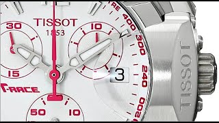 Tissot Womens T0482171701701 T Race White Dial Pink Silicone Strap Watch [upl. by Devon]