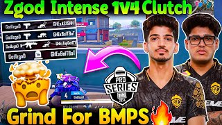 ZGod Intense 1v4 Clutch🤯 GodLike Grind For BMPS🔥 [upl. by Airotcivairam]