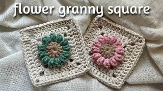 How to Crochet a BIG Beautiful Flower Granny Square  Easy Step by Step Tutorial [upl. by Eisned893]