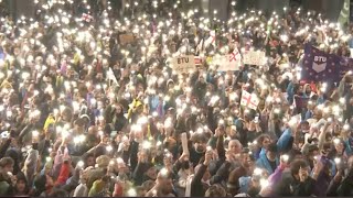 Georgian Protesters Vow To Keep Fighting After Foreign Agent Bill Approved [upl. by Hsihsa]