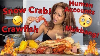 SNOW CRAB amp CRAWFISH MUKBANG [upl. by Rogergcam]