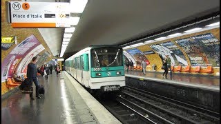 Paris Trains de MF67MF01 M5  Oberkampf [upl. by Bunder108]