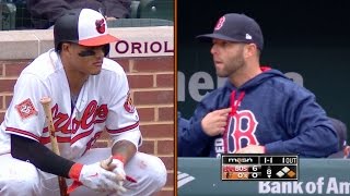 BOSBAL Machado thrown at twice doubles in response [upl. by Ahterahs65]