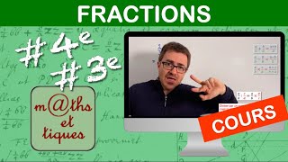 LE COURS  Les fractions  Quatrième  Troisième [upl. by Anaeel203]