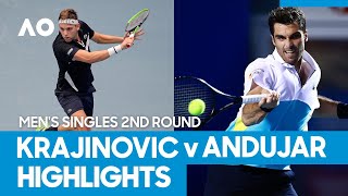 Filip Krajinovic vs Pablo Andujar Match Highlights 2R  Australian Open 2021 [upl. by Garey]