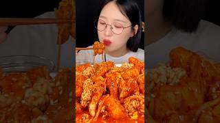 매콤 순살아구찜🔥Korean Spicy Steamed Monkfish Mukbang asmr [upl. by Audy]