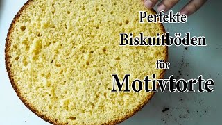 Der perfekte Biskuitboden I Biskuit für Motivtorten gelingt zu 100 [upl. by Ann]