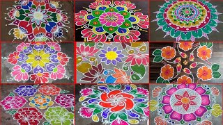 Sankranthi chukkala muggulu 11dotssankranthi special flower kolam designssankranthi rangoli design [upl. by Arua215]