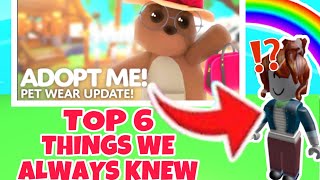 TOP 6 things WE ALWAYS KNEW about when WE FIRST STARTED ADOPT ME 😂 Roblox 2020 [upl. by Barnaby]