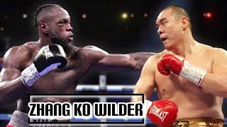 Deontay Wilder vs Zhilei Zhang Knockout Boxing Fight [upl. by Demodena]