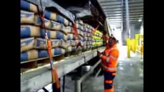 Securing Lafarge Tarmac Cement Bags with FIX ROAD Cargo Securing System [upl. by Thunell]